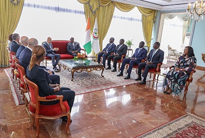 Côte d'Ivoire: le président du Groupe ENI au Palais de la Présidence de la République