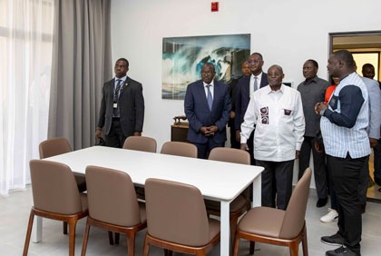 Visite guidée du Vice-Président de la République, M. Tiémoko Meyliet KONE à Korhogo, sur les sites de jeu et d'hébergement liés à la CAN 2024