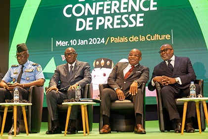 Dernière conférence de presse du Comité d'organisation de la Coupe d'Afrique des nations (COCAN) 2023