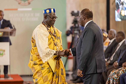 Cérémonie de Présentation des Vœux du Nouvel An de la Chefferie Traditionnelle et des Guides Religieux au Président de la République