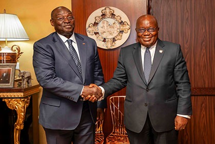 Entretien de Nana Addo Dankwa Akufo-Addo et Tiémoko Meyliet Koné