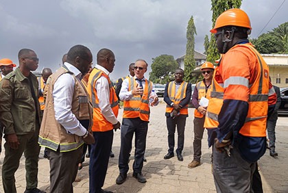 Infrastructure : Visite du ministre des transports des travaux de ligne 1 du métro d'Abidjan