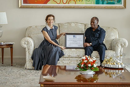 Côte d'Ivoire : Alassane Ouattara s'entretient avec Audrey Azoulay