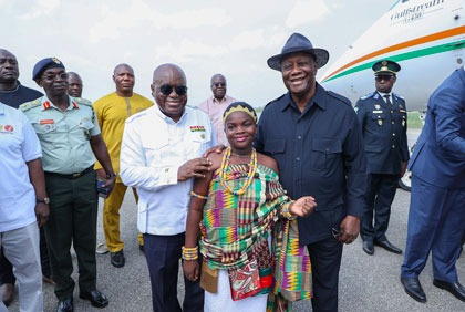 Diplomatie : arrivée du Président Alassane Ouattara au Ghana