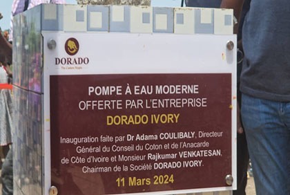 Inauguration d’une pompe à eau moderne à Soribouafla