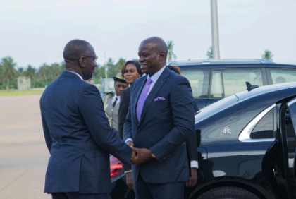 Visite de travail et d’amitié en Côte d’Ivoire : le Ministre Souleymane Diarrassouba fait découvrir le Parc des Expositions d’Abidjan au Président de la transition du Gabon