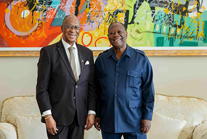 Diplomatie: Alassane Ouattara reçoit l'Ambassadeur du Ghana en Côte d'Ivoire