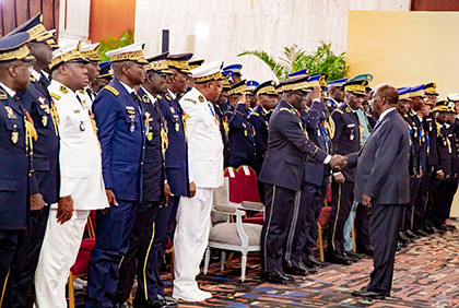 Cérémonie de Présentation des vœux du nouvel An des Forces Armées de Côte d’Ivoire au Président de la République