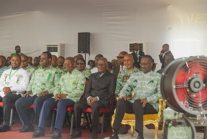 Cérémonie de présentation des vœux de nouvel an des militants au président du PDCI -RDA Tidjane Thiam