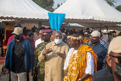 Visite de compassion du président du PPA CI, Laurent Gbagbo aux chefs Atchans