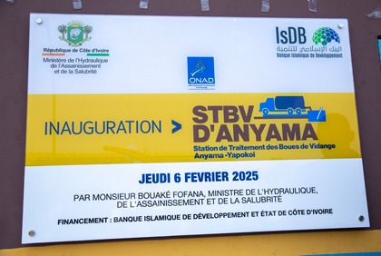 Cérémonie d'inauguration de la Station de Traitement des Boues de Vidange d'Anyama - Yapokoi