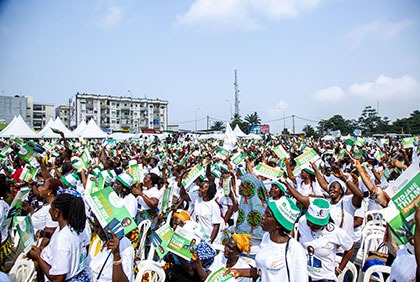 Meeting de Tidjane Thiam à la place Ficgayo de Yopougon