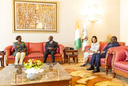 Diplomatie : la secrétaire générale de Francophonie au Palais présidentiel ivoirien