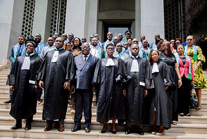 Cérémonie de prestation de serment de 28 agents de contrôle de l'agence ivoirienne de gestion des fréquences radioélectriques
