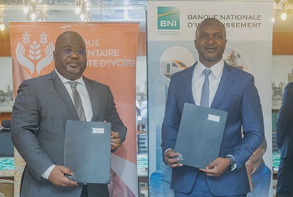 Signature de convention entre la BNI et la Banque Alimentaire