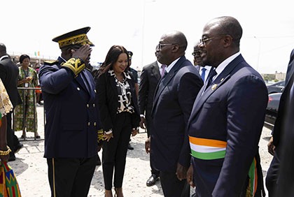 Cérémonie d’inauguration de l'échangeur du carrefour Akwaba