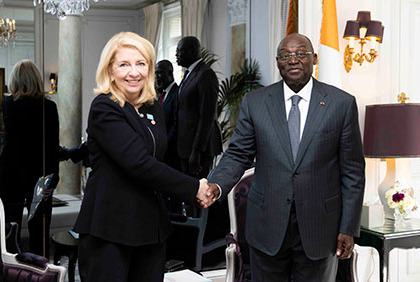 Diplomatie: Tiémoko Meyliet Koné  échange avec la Directrice Générale de l'UNICEF