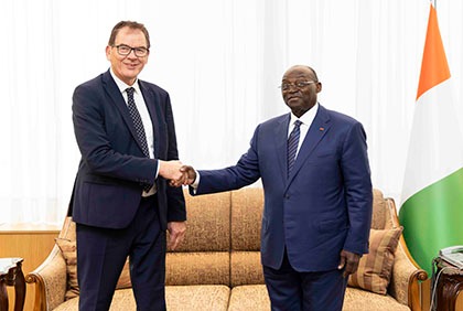 Côte d'Ivoire : le Directeur Général de l'ONUDI au Palais présidentiel