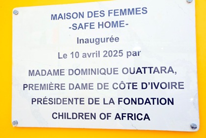 Lutte contre les violences faites aux femmes: La Première Dame, Madame Dominique Ouattara inaugure la Maison des Femmes ''Safe Home'' d'Adiaké