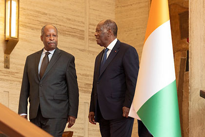 Diplomatie : Alassane Ouattara reçoit Représentant Spécial du Secrétaire Général des Nations Unies pour l'Afrique de l'Ouest et le Sahel