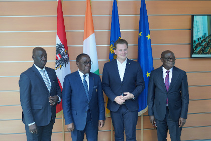 Mission économique : Aka Aouélé conduit une délégation du Conseil Economique, Social, Environnemental et Culturel (Cesec) en Autriche