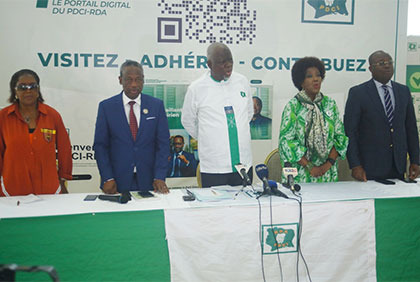 Côte d'Ivoire/ Politique : conférence de presse du PDCI-RDA relative à l'opération de parrainage