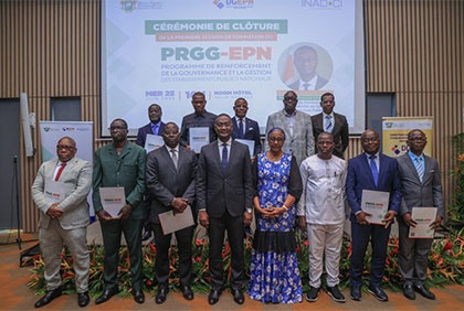 Côte d'Ivoire  : cérémonie de clôture de la première session du Programme de renforcement de la gouvernance et de la gestion des établissements publics nationaux