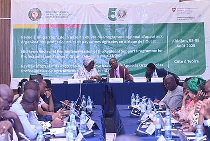 Côte d'Ivoire : Ouverture de la revue à mi-parcours de la mise en œuvre du Programme régional d'appui aux organisations professionnelles et paysannes agricoles en Afrique de l'Ouest