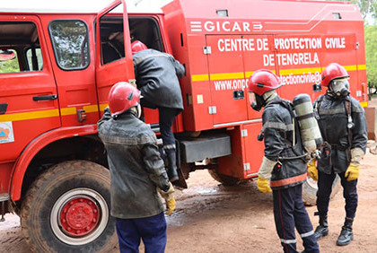 Côte d'Ivoire : Séance de formation des Sapeurs pompiers de la ville de Tengrela