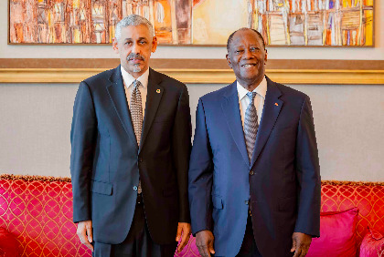 Côte d'Ivoire : Alassane Ouattara reçoit le nouveau président de la BAD