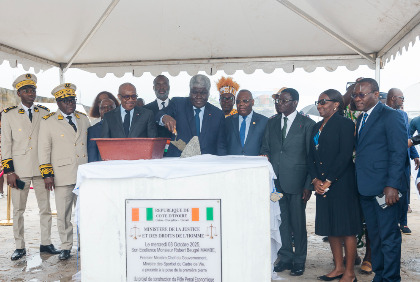Côte d’Ivoire : Beugré Mambé lance les travaux de construction du siège du Pôle Pénal Économique et Financier à Bingerville