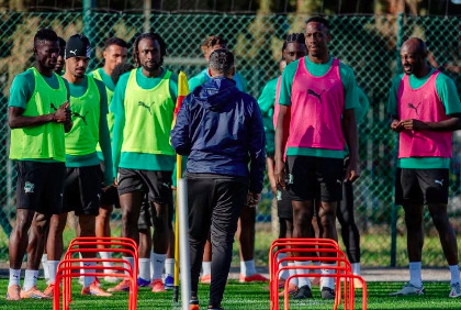 Can 2025: séance d’entraînement des Éléphants au lendemain de leur premier match de poule face au Mozambique