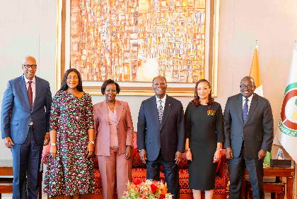 Côte d'Ivoire: Secrétaire Générale de la Francophonie au Palais présidentiel