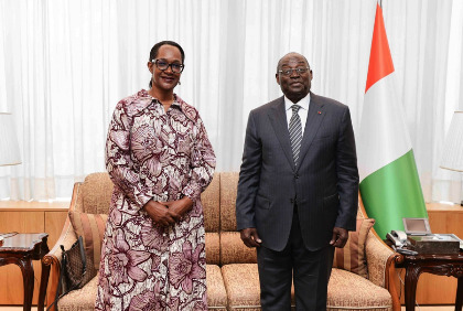 Diplomatie : la Directrice Régionale de l'ONUSIDA Afrique de l’Ouest et du Centre reçue par Tiémoko Meyliet Koné