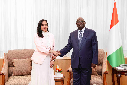 Diplomatie: la Ministre des Affaires étrangères du Canada s'entretient avec le Vice-Président Tiémoko Koné
