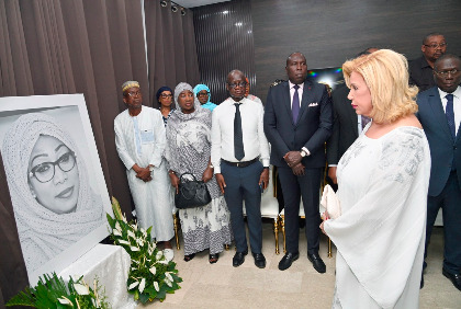 Deuil: La Première Dame, Madame Dominique Ouattara présente ses condoléances à la famille du Dr Maférima Bamba Fouetay Epouse M'Bahia