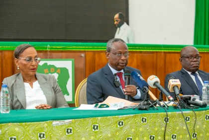 Conférence de de presse du PDCI relative au bilan à mi parcours des festivités des 80 ans du parti