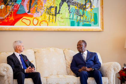 Diplomatie: Alassane Ouattara s'entretient avec le Ministre des Affaires Extérieures de la République de l'Inde