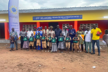 Sifié : la Fondation PORTEO réhabilite des salles de classe et renforce les infrastructures scolaires