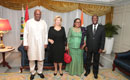 Dîner offert en l`honneur du Président John Dramani MAHAMA et de son épouse, par le couple présidentiel ivoirien