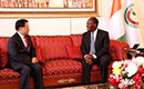 Entretien du Président de la République, S.E.M. Alassane OUATTARA, avec le Directeur Général de l`ONUDI, M. Li Yong