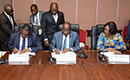 Cérémonie de signature des protocoles d`accord de prêts et de dons du projets d`appui à la gestion Economique et Financière (PAGEF)