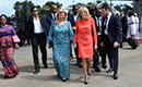 Madame Brigitte Macron visite l`Hôpital Mère-Enfant Dominique Ouattara de Bingerville