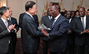 Entretien du Président de la République, S.E.M. Alassane OUATTARA, avec M. Wu Weihua.