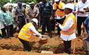 Région du Hambol: Pose de la 1ère pierre de la maison des Chefs de Katiola