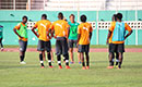 Football/Eliminatoires CAN 2014: Entrainement des Eléphants avant CIV- Sierra Léone