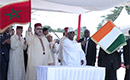 Lancement des travaux de construction de la Mosquée Mohammed VI, par le Roi du Maroc et le Président de la république