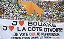Campagne référendaire: Ouattara anime un meeting au stade de Bouaké en faveur du 