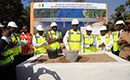 Cérémonie de pose de la première pierre du pont devant relier les villages de Guintéguéla et Koro