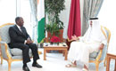 Entretien entre le Président Alassane OUATTARA et son Altesse Sheikh Tamim Bin Hamad Al-Thani, Emir du Qatar à Doha